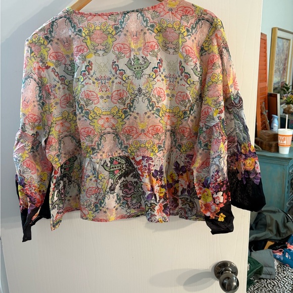 NATURAL LIFE Multicolor Floral Blouse🔥headed to thrift last drop - Picture 5 of 5